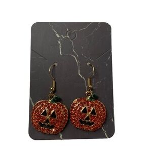 Pumpkin diamond earrings